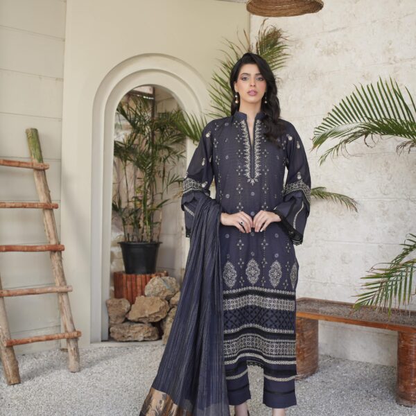 Manizay Bandhan Premium Embroidered Bana Dora Lawn With Fancy Lawn Shawl M-01