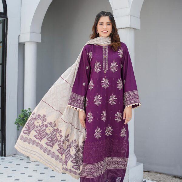 Manizay Meray Naina Premium Embroidered Bana Dora Lawn With Fancy Lawn Dupatta 06 Article in one box