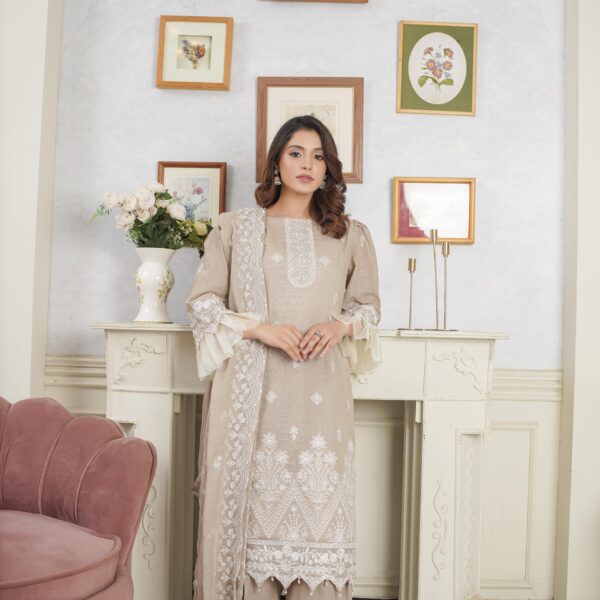 Manizay Moray Piya Premium Embroidered Bana Dora Lawn With Embroidered Crinkle Dupatta M-04