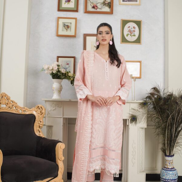 Manizay Moray Piya Premium Embroidered Bana Dora Lawn With Embroidered Crinkle Dupatta M-09