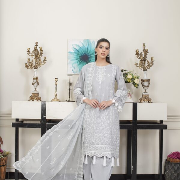 Manizay Moray Piya Premium Embroidered Bana Dora Lawn With Embroidered Crinkle Dupatta M-07