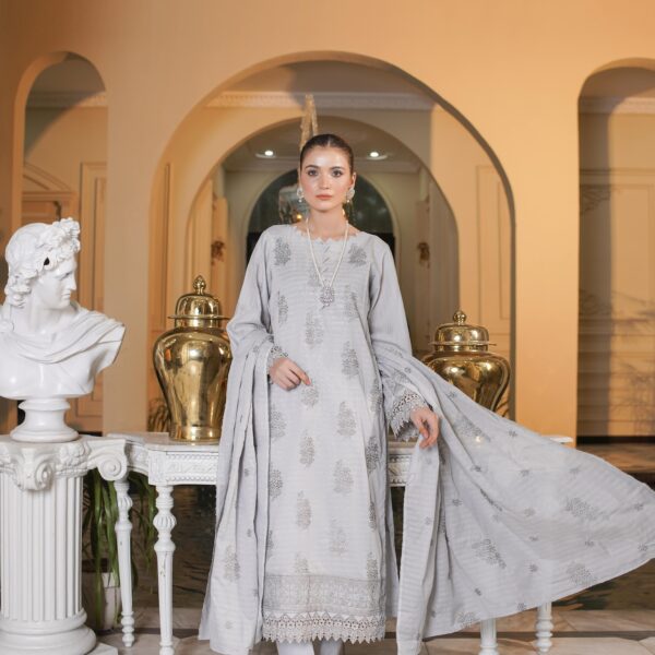 Manizay Nawab Sahiba Premium Embroidered Bana Dora Lawn With Embroidered Lawn Dupatta M-09