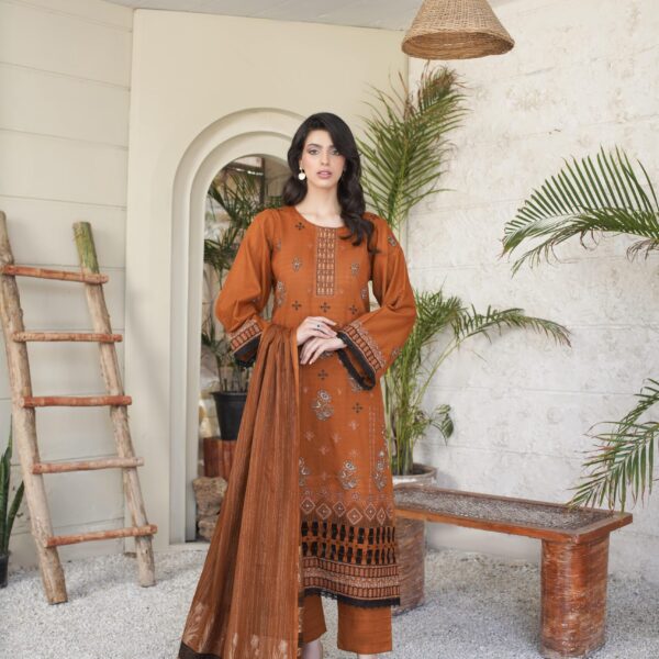 Manizay Bandhan Premium Embroidered Bana Dora Lawn With Fancy Lawn Shawl M-03