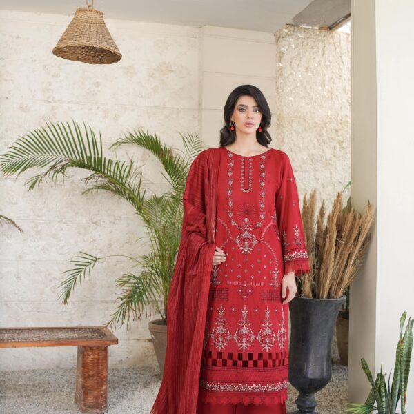 Manizay Bandhan Premium Embroidered Bana Dora Lawn With Fancy Lawn Shawl M-04