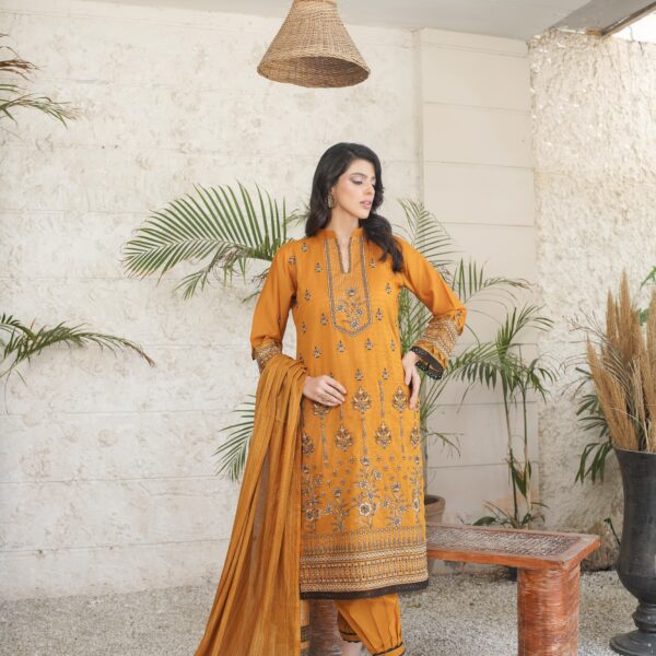 Manizay Bandhan Premium Embroidered Bana Dora Lawn With Fancy Lawn Shawl M-06