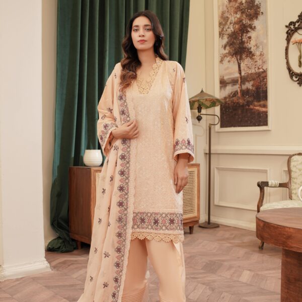 Manizay Ghulfaam Premium Embroidered Bana Dora Lawn With Embroidered Crinkle Dupatta M-04