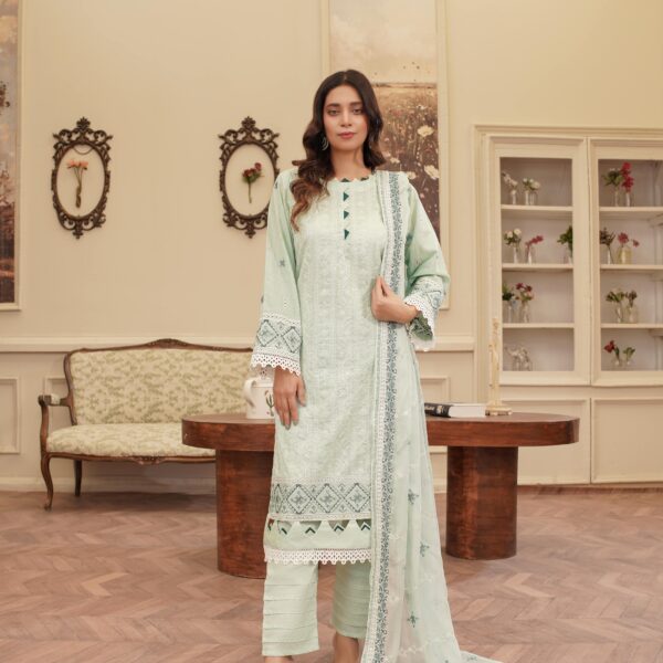 Manizay Ghulfaam Premium Embroidered Bana Dora Lawn With Embroidered Crinkle Dupatta M-02