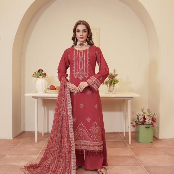 Manizay Kishore Ka Andaaz Premium Embroidered Lawn With Heavy Embroidered Crinkle Dupatta M-04