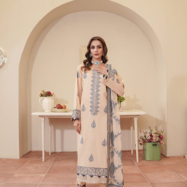 Manizay Kishore Ka Andaaz Premium Embroidered Lawn With Heavy Embroidered Crinkle Dupatta M-02