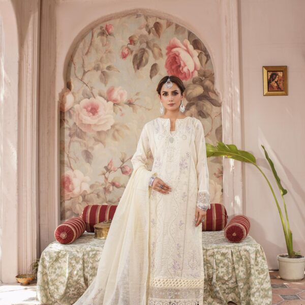 Manizay Nargis Premium Embroidered Lawn With Embroidered Fancy Dupatta M-03