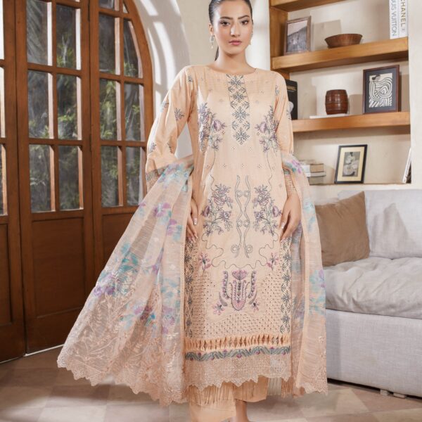 Manizay Pehchan Premium Embroidered Bana Dora Lawn With Heavy Embroidered Fancy Dupatta M-04