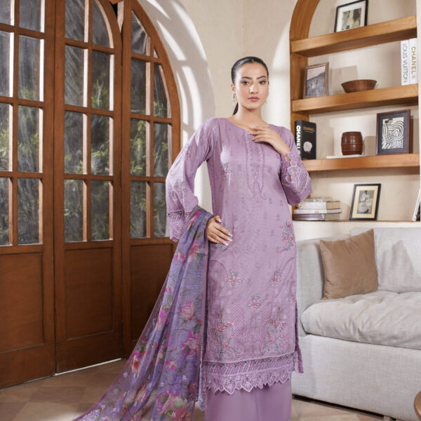 Manizay Pehchan Premium Embroidered Bana Dora Lawn With Heavy Embroidered Fancy Dupatta M-03