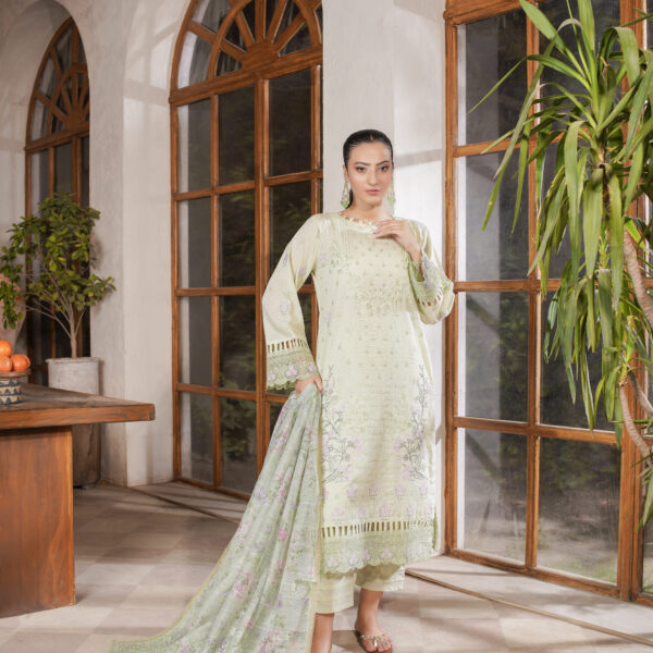 Manizay Pehchan Premium Embroidered Bana Dora Lawn With Heavy Embroidered Fancy Dupatta M-05