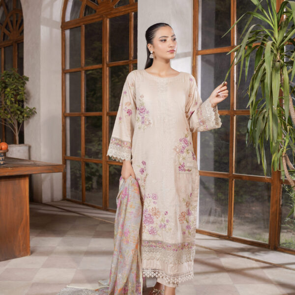 Manizay Pehchan Premium Embroidered Bana Dora Lawn With Heavy Embroidered Fancy Dupatta M-06