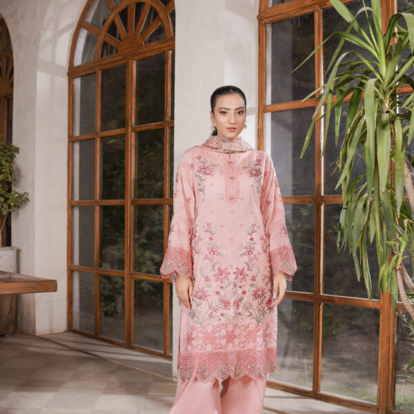 Manizay Pehchan Premium Embroidered Bana Dora Lawn With Heavy Embroidered Fancy Dupatta M-07