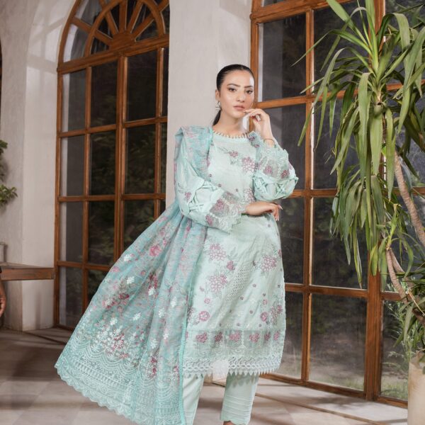 Manizay Pehchan Premium Embroidered Bana Dora Lawn With Heavy Embroidered Fancy Dupatta M-08