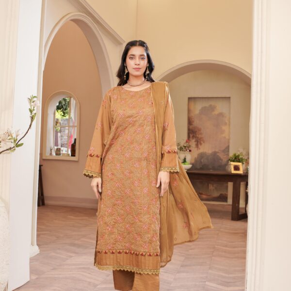Manizay Andleeb Premium Embroidered Bana DoraLawn With Embroidered Chiffon Dupatta 06 Articles in One Box