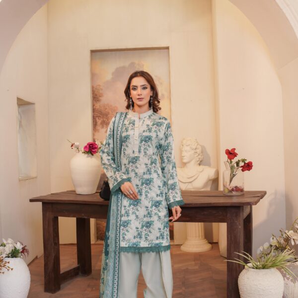 Manizay Dalaari  Premium Digital Print Bana Dora Lawn With Digital Print Voile Lawn Dupatta M-04