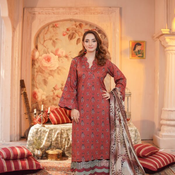Manizay Bagh O Bahar Premium Digital Print Bana Dora Lawn With Digital Print Crinkle Dupatta M-06