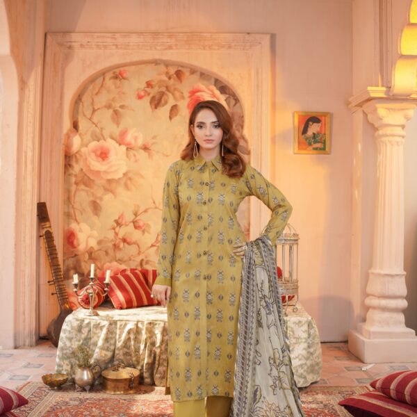 Manizay Bagh O Bahar Premium Digital Print Bana Dora Lawn With Digital Print Crinkle Dupatta M-08