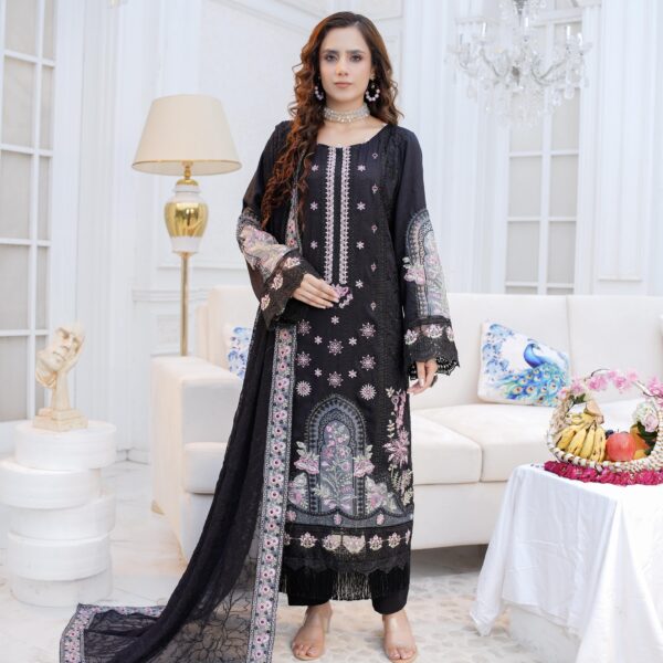 Manizay Khubsoorat Shaam Premium Embroidered Karandi With Heavy Embroidered Fancy Dupatta M-10