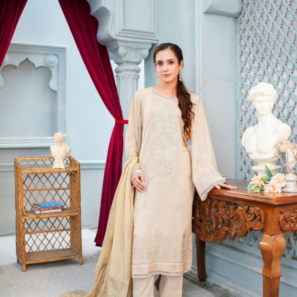 Manizay Dastaan E Noori Premium Embroidered Karandi With Heavy Embroidered Chiffon Dupatta M-09