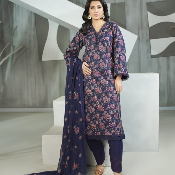 Manizay Gul e Gulzar Premium Embroidered Winter Karandi With Embroidered Crinkle Dupatta M-09