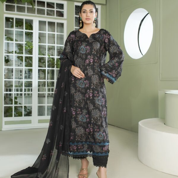 Manizay Gul e Gulzar Premium Embroidered Winter Karandi With Embroidered Crinkle Dupatta M-06