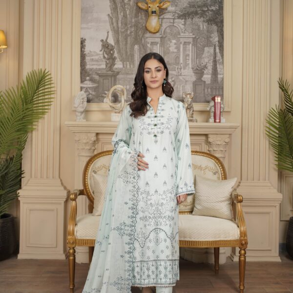 Manizay Gulfam Premium Embroidered Karandi With Embroidered Chiffon Dupatta M-08