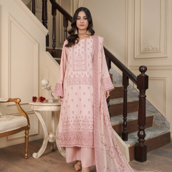 Manizay Gulfam Premium Embroidered Karandi With Embroidered Chiffon Dupatta M-01