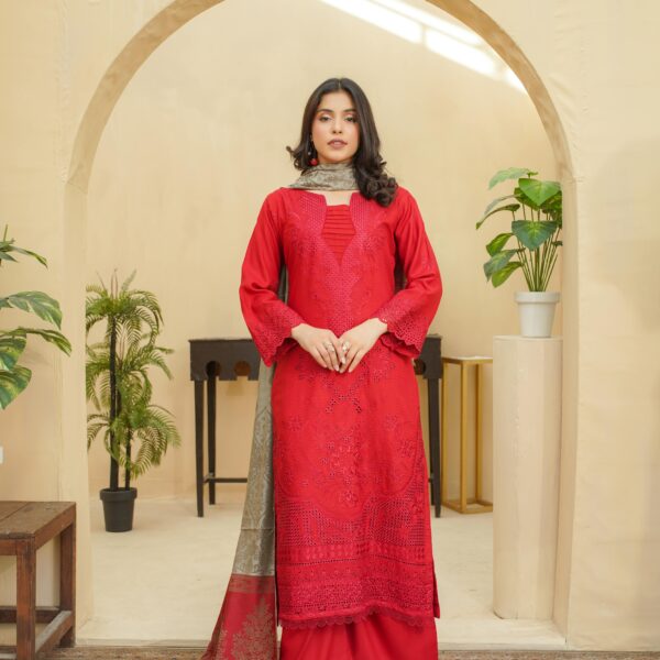 Manizay Kishwar ka Andaz Premium Embroidered Bana Dora Dhanak With Pure Pashmina Shawl M-07