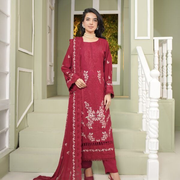 Manizay Mehrma Premium Embroidered Winter Karandi With Embroidered Crinkle Dupatta M-06