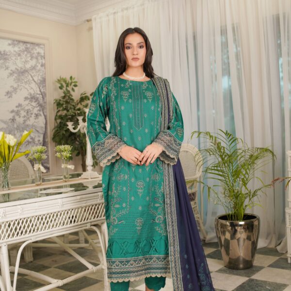 Manizay Sunehray Rang Premium Embroidered Viscos With Fancy Heavy Embroidered Pallu for Patti Dupatta M-09