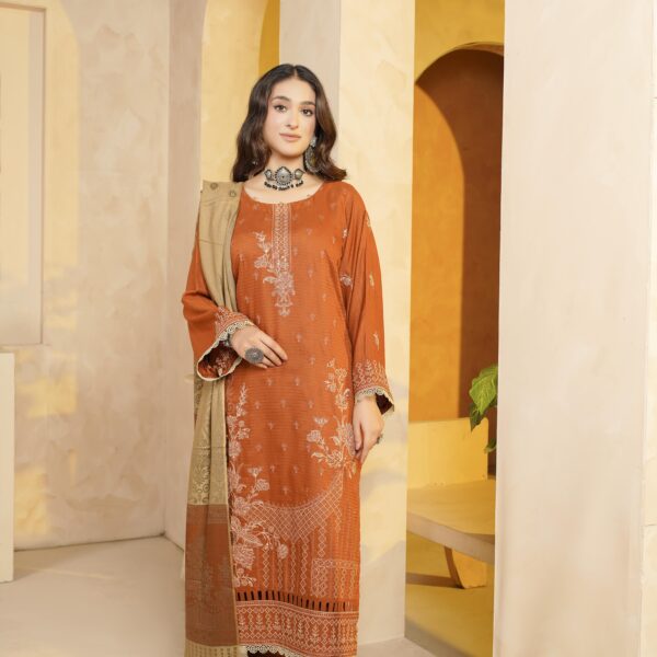 Manizay Sanghaar Premium Embroidered Dhanak With Pure Pashmina Shawl M-02