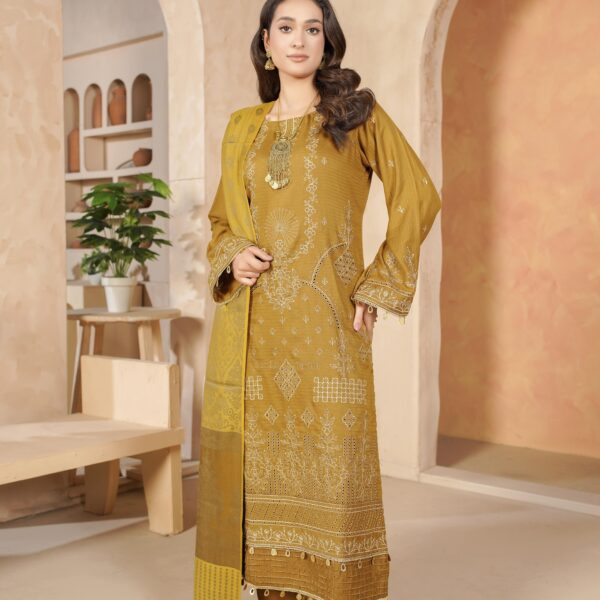 Manizay Sanghaar Premium Embroidered Dhanak With Pure Pashmina Shawl M-04