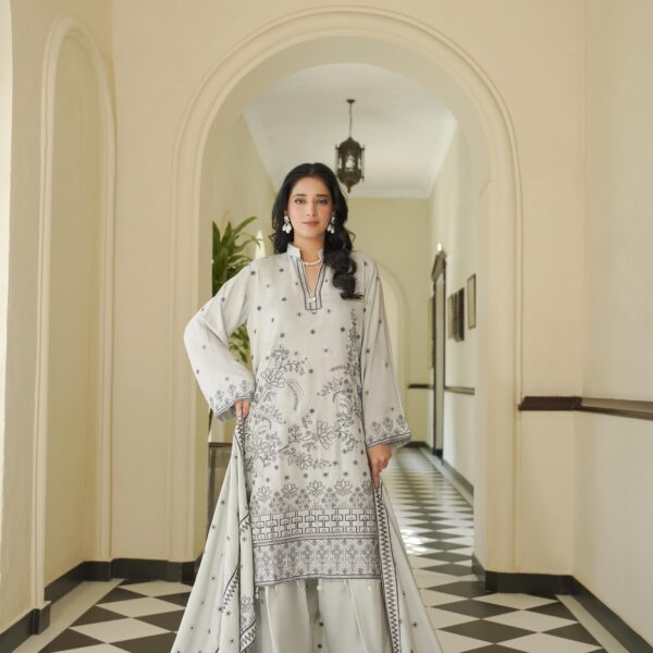 Manizay Khush Haabi Premium Embroidered Winter Karandi With Heavy Embroidered Wool Shawl M-05