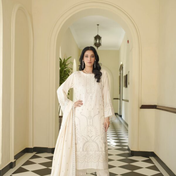 Manizay Khush Haabi Premium Embroidered Winter Karandi With Heavy Embroidered Wool Shawl M-04