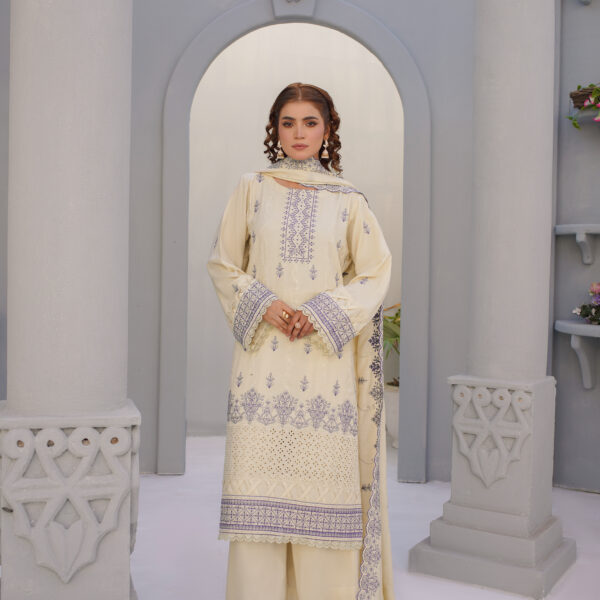 Manizay Umang  Premium Embroidered Peach Leather With Embroidered Wool Shawl M-04