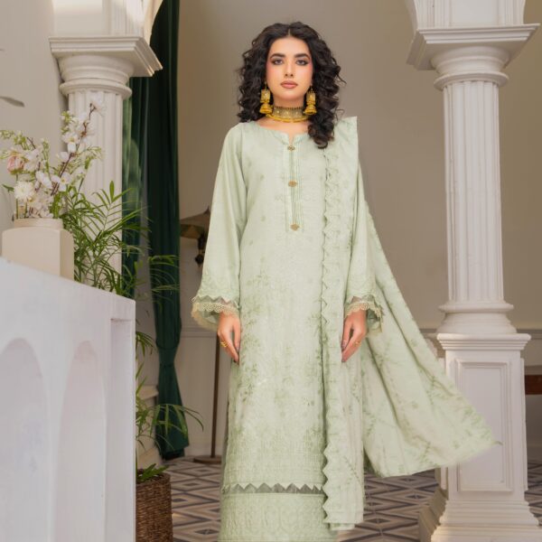 Manizay Nigah E Shokh Premium Embroidered Dhanak With Embroidered Dhanak Shawl M-06