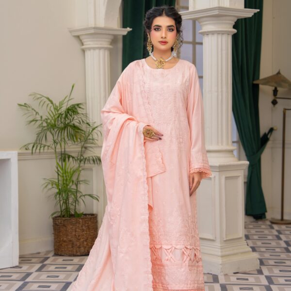 Manizay Nigah E Shokh Premium Embroidered Dhanak With Embroidered Dhanak Shawl 10 Articles In One Box