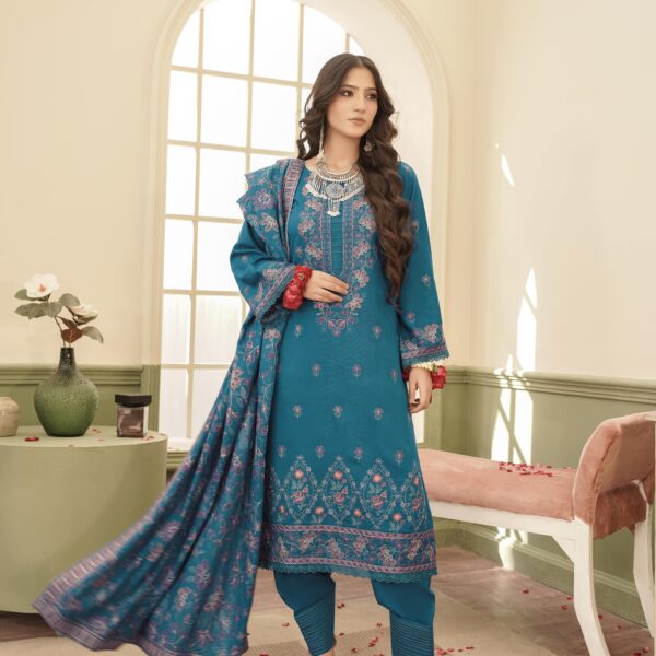 Manizay Dastaan E Jashan Premium Embroidered Staple Karandi With Heavy Embroidered Staple Karandi Shawl M-02