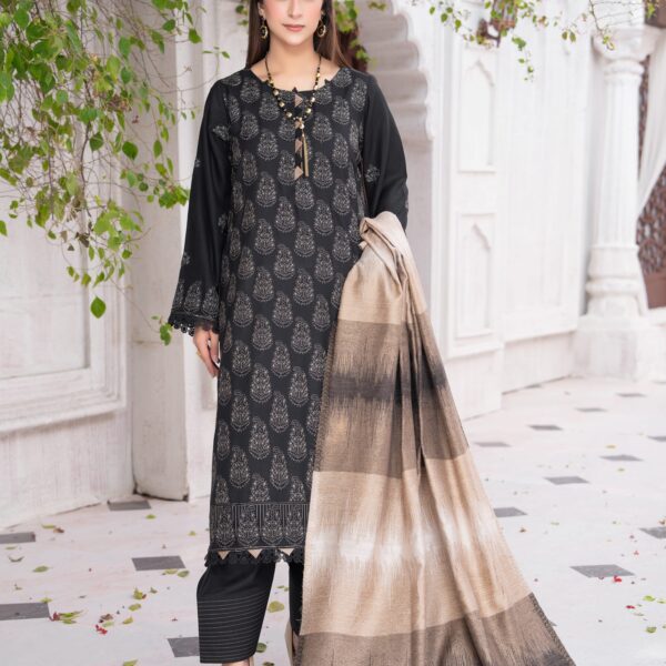 Manizay Meri Arzoo Premium Embroidered Dhanak With Pure Pashmina Shawl 08 Articles In One Box