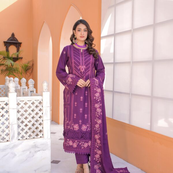 Manizay Miraas Premium Embroidered Peach Leather With Embroidered Wool Shawl M-06