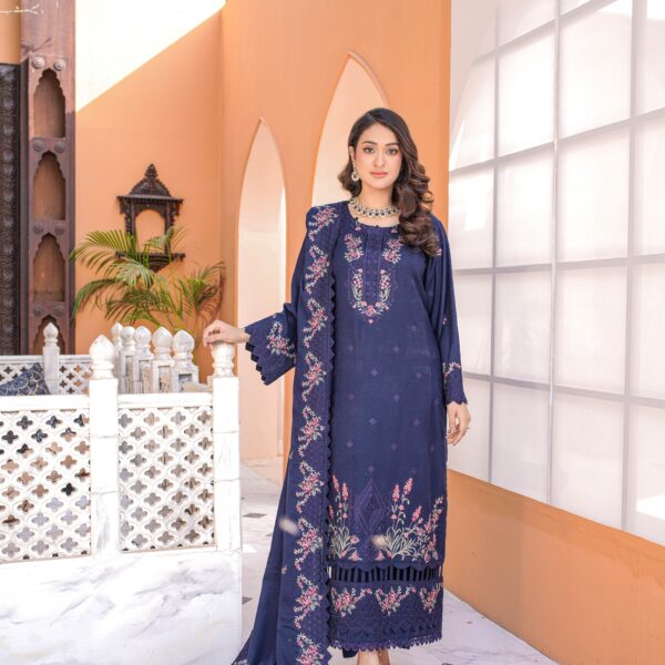 Manizay Miraas Premium Embroidered Peach Leather With Embroidered Wool Shawl M-10