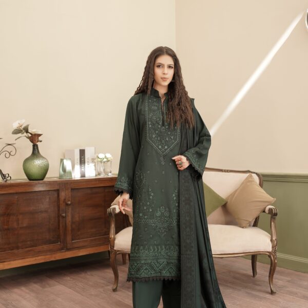 Manizay Pyaar Ka Naghma Premium Embroidered Winter Dhanak With Pure Pashmina Shawl M-01
