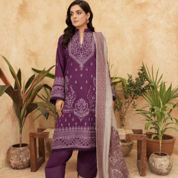 Manizay Pehchaan Premium Embroidered Winter Dhanak With Pure Pashmina Shawl 10 Articles In One Box