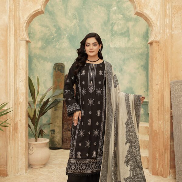 Manizay Pehchaan Premium Embroidered Winter Dhanak With Pure Pashmina Shawl M-06