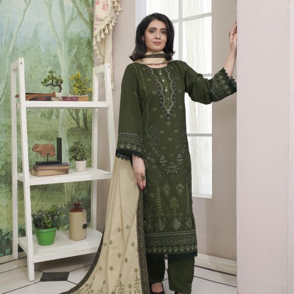 Manizay Umeed Khush Rang  Premium Embroidered Dhanak With Heavy Embroidered Dhanak Shawl M-04