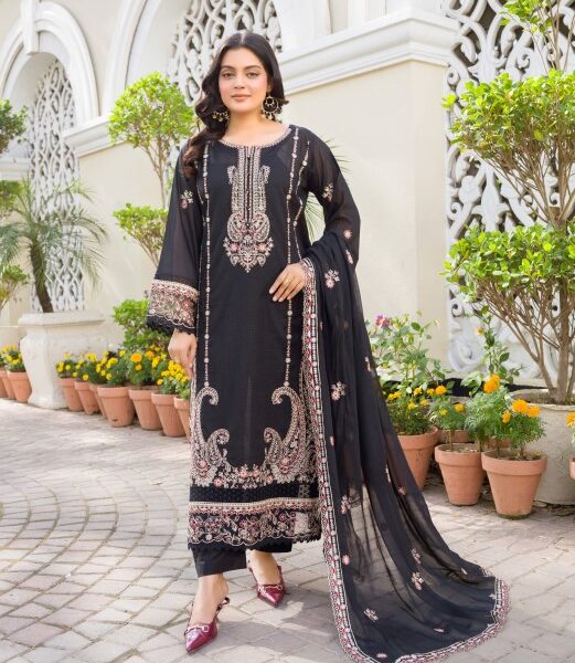 Gul-e-Nayab - MANIZAY Premium Embroidered Lawn With Heavy Embroidered Crinkle Dupatta M-08