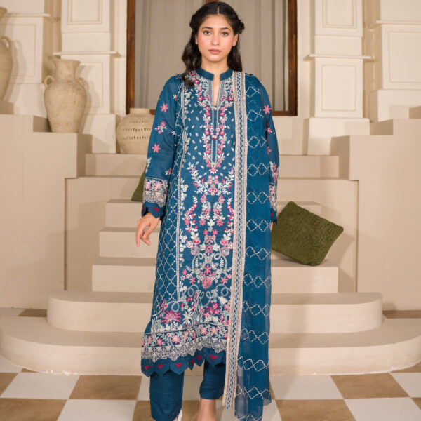 Manizay Khobsurat Sham Premium Embroidered Lawn Collection with Embroidered Fancy Duppata M-06